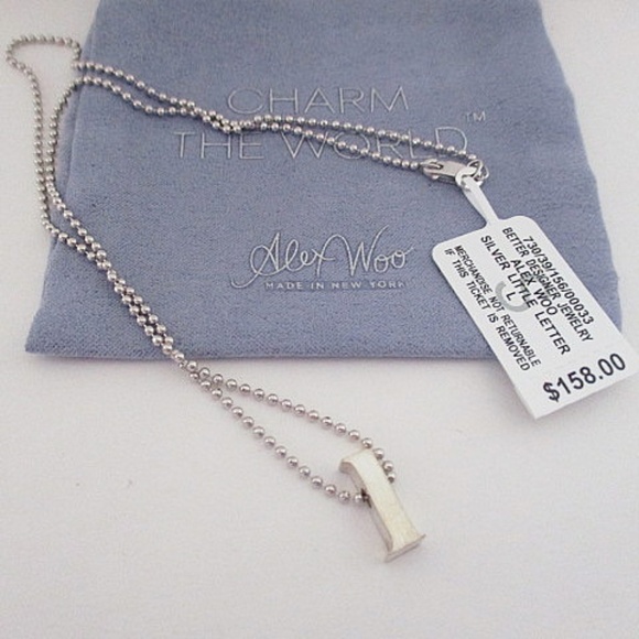 ALEX WOO - Sterling Silver Letter L Necklace - Picture 1 of 6